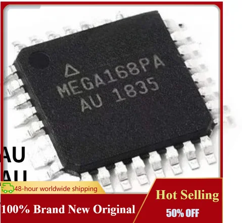 10-61PCS 100%New ATMEGA168PA-AU  TQFP-32   Brand New, Original Products, in Stock, Hot Selling!