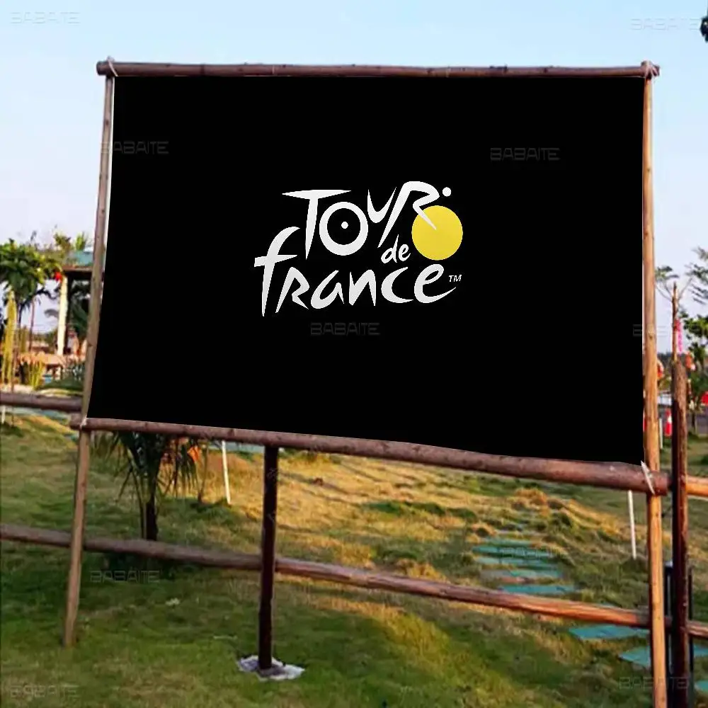 T-Tour De France Bike Small Size Cheerleading Banner Hand Pulled Flag Outdoor Atmosphere Flags