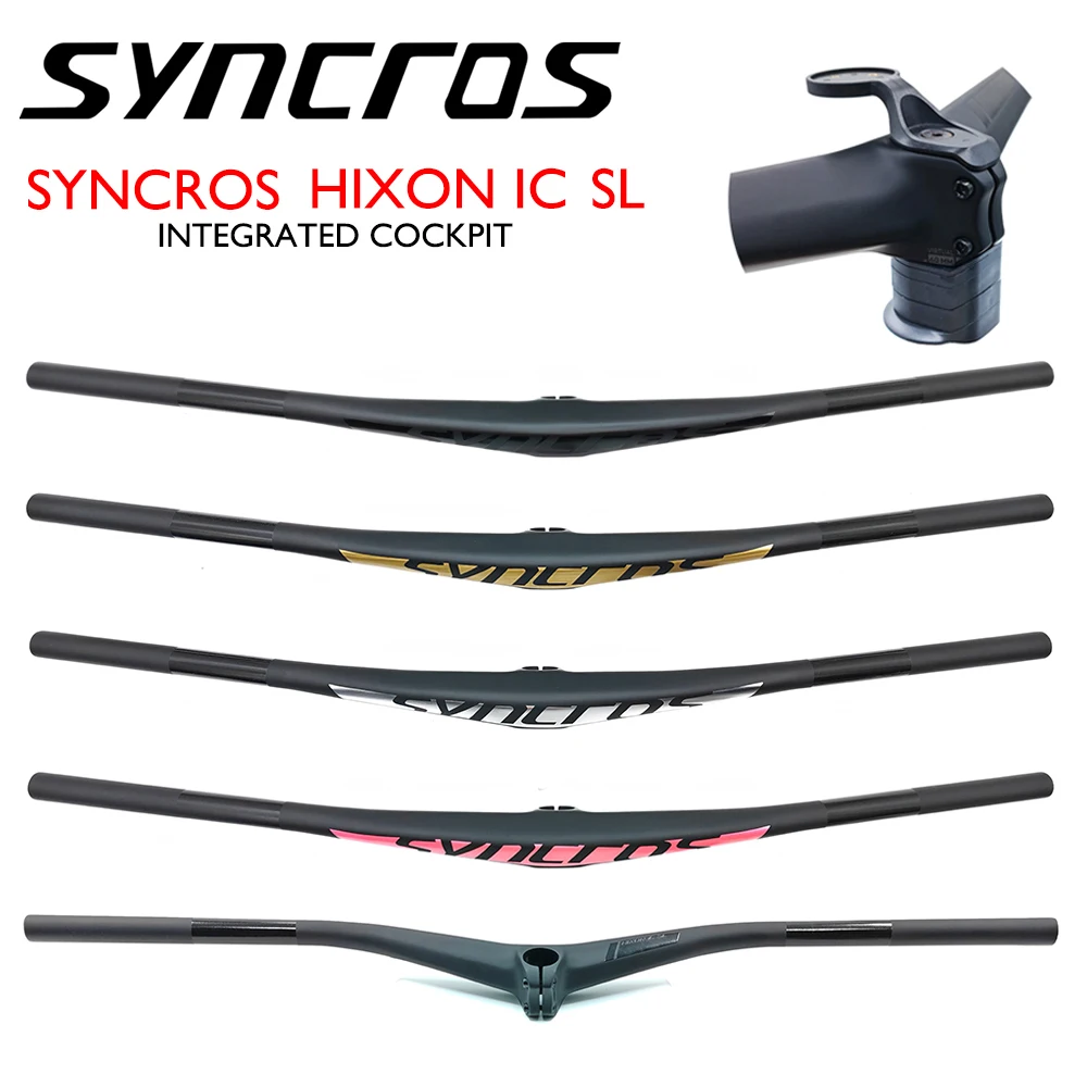 

SYNCROS HIXON IC SL Bike Integrated COCKPIT MTB Carbon Handlebar 15mm Mini RISE Lightweight Enduro Bar With Gasket Accessories