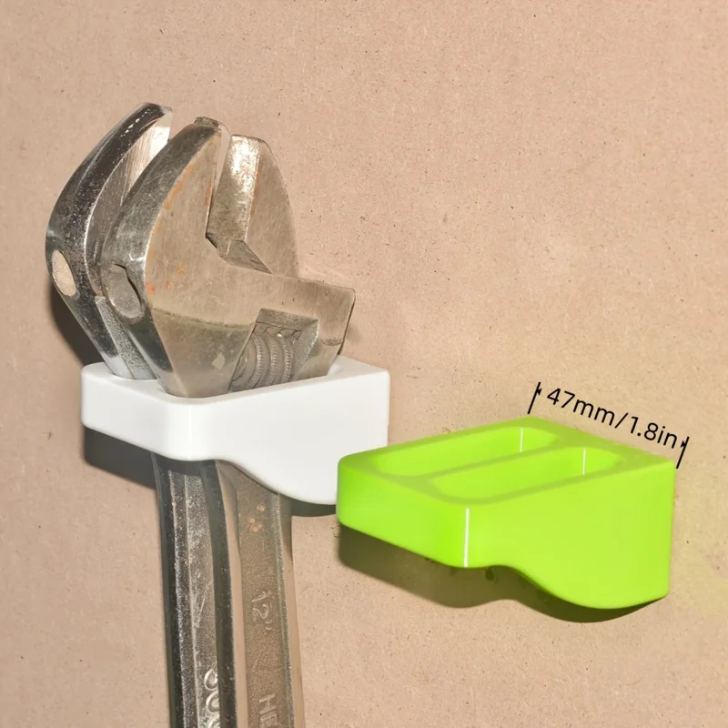 Double Slot Adjustable Wrench Storage Rack Plastic Wall Mount Tool Holder Garage Workshop Tool Organizer
