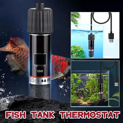 1Set USB Mini Fish Tank Aquarium Thermostat Automatic Constant Temperature Energy Saving Mini USB Fish Tank Heating Rod