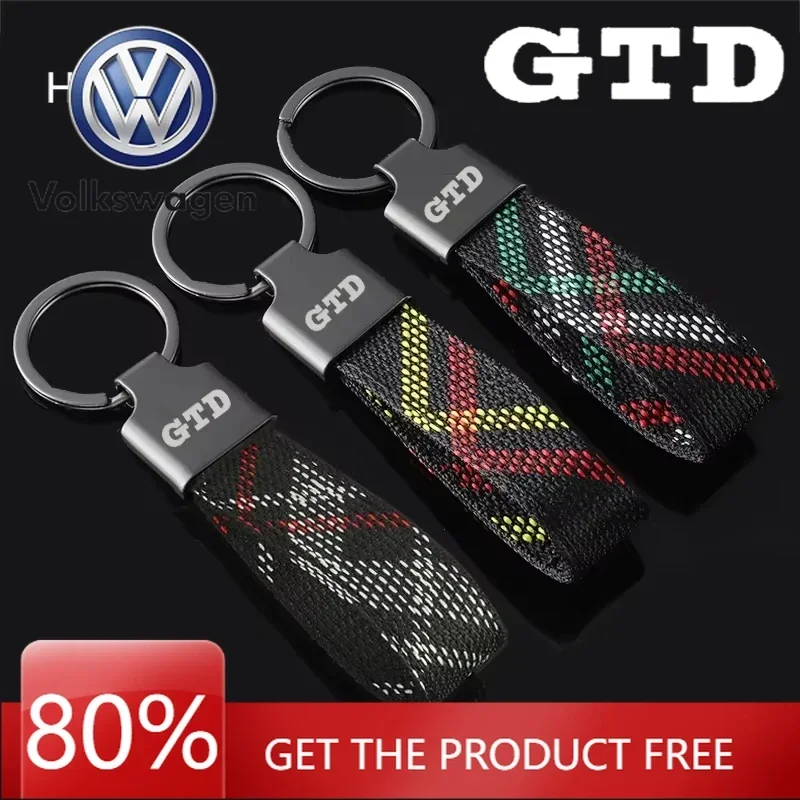 

For VW Volkswagen Jetta MK5 Golf 1PC Metal Car Key Rings Holder Pendant for Volkswagen GTD Logo Beetle Tiguan Touran Passat Keyc