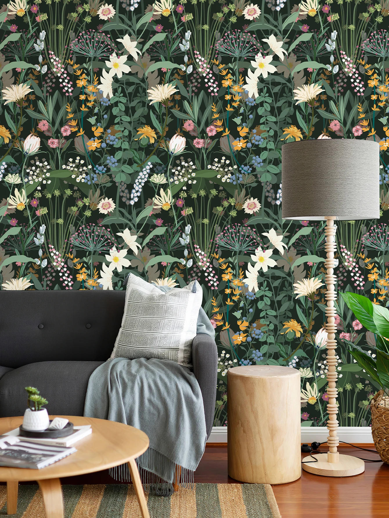 10M Floral Self Adhesive Wallpaper 100% Waterproof Wear Resistant Wall Sticker Removable For Home Decoration WallPaper Sticker
