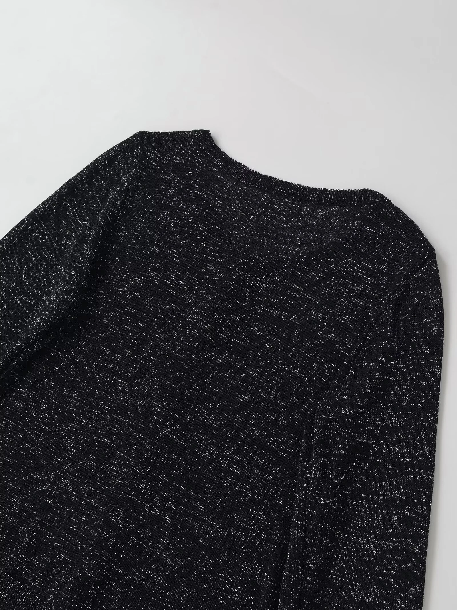 European and American style 2025 autumn new women's clothing casual temperament simple metal wire button knit top