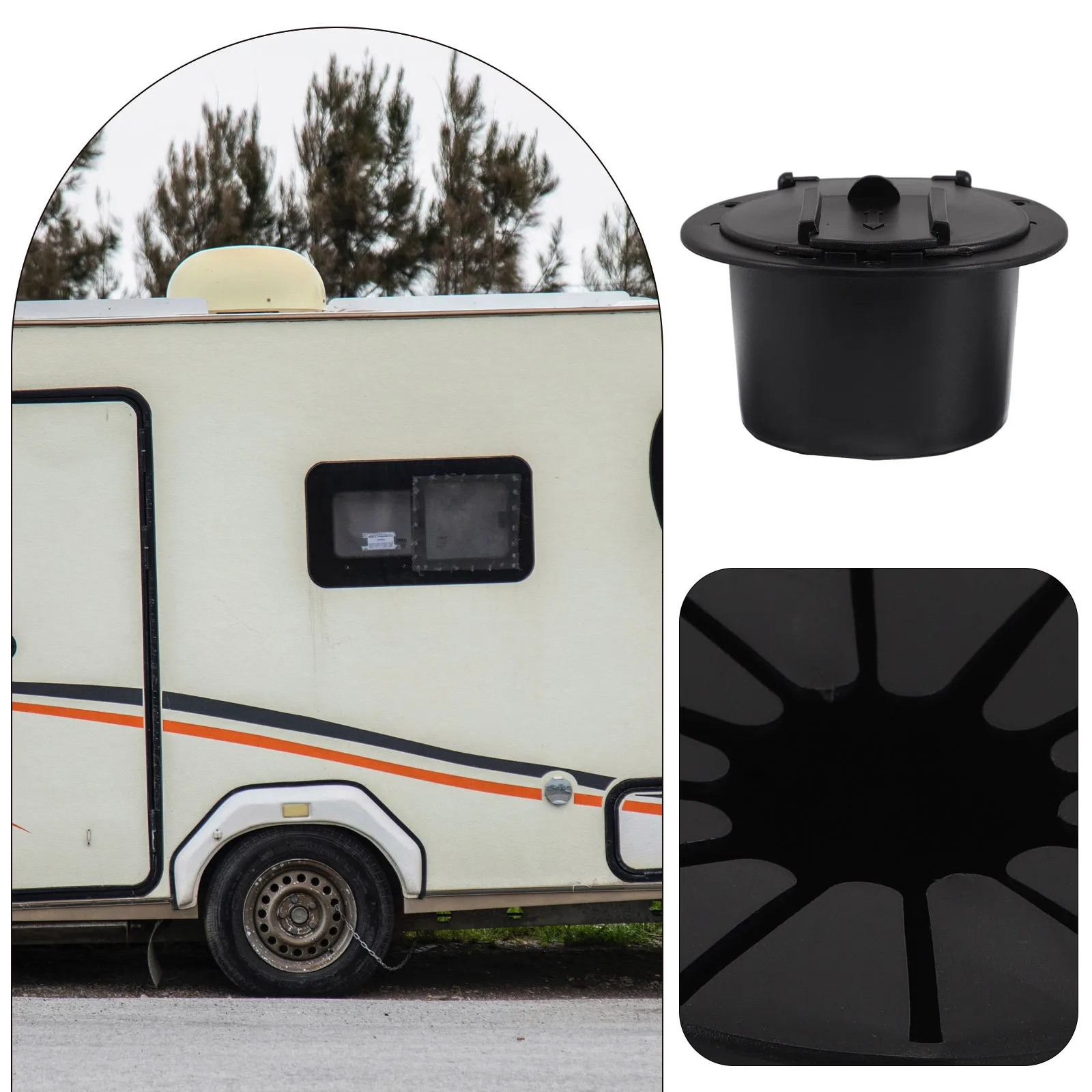 1 مجموعة كابل Rv يفقس غطاء سلك الطاقة مقاوم للماء فتحة الوصول الكهربائية المستديرة للمقطورات شاحنة التخييم التخزين المنظم فائدة