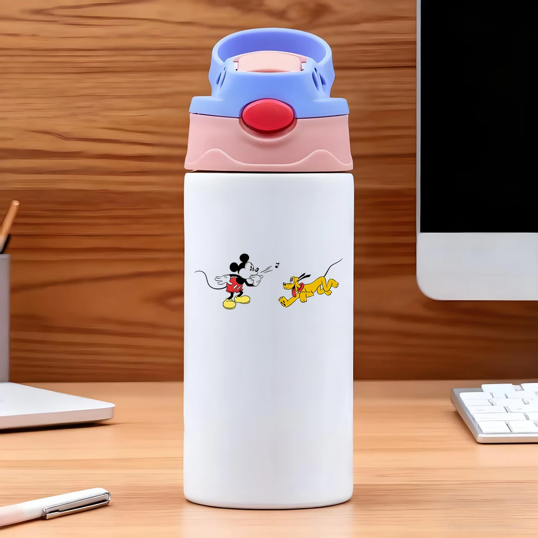 

Disney vacuum cup featuring classic Mickey Mouse Pluto cartoon characters 304 stainless steel cartoon straw cup childrens w