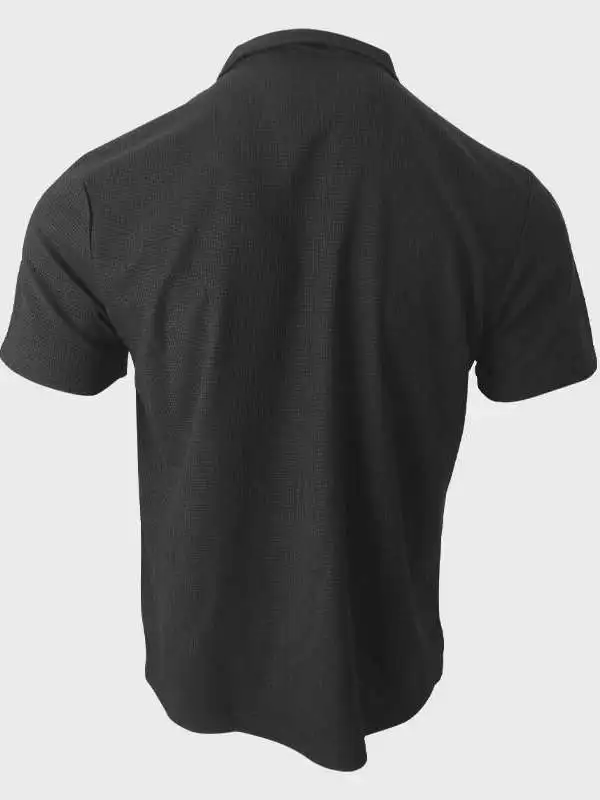 

Мужская irt ort Sve V-Ne с откидным воротником, рабочая одежда, текстурированный узор, летняя модная повседневная футболка, молодежная кинотеатр Sle