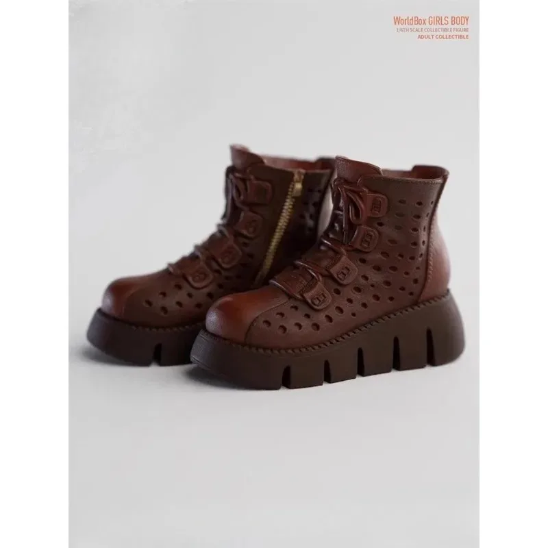 1/6 مقياس متعدد الألوان حذاء بوت بطول الكاحل مع رباط الحذاء GS001 أنثى الأحذية الصلبة نموذج لجسم شخصيات الحركة Worldbox 12in #6