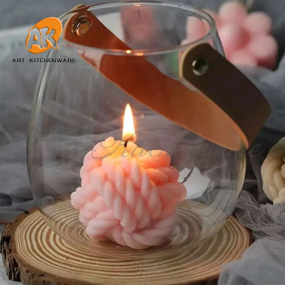 Scented Candle Mold DIY Wool shape Candle Silicone Casting Mold Handmade Candle Soap Making Wax Mold Handcraft Home Decoration