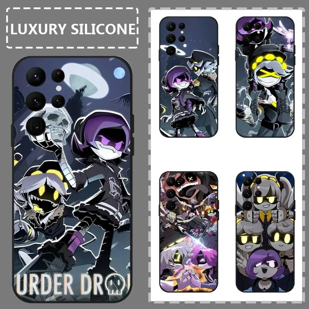 

Anime M-Murder D-Drones Phone Case For Samsung Galaxy S25 S24 S22 S23 Ultra S21 S20 Plus 5G Frosted Non-Slip Full Soft Case