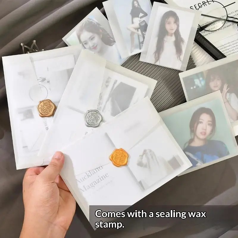 Wedding Invest Card Translucent Tressing Paper Envelope Wedding Invite Postcard Transparent Tracingpaper Paper Letter Message
