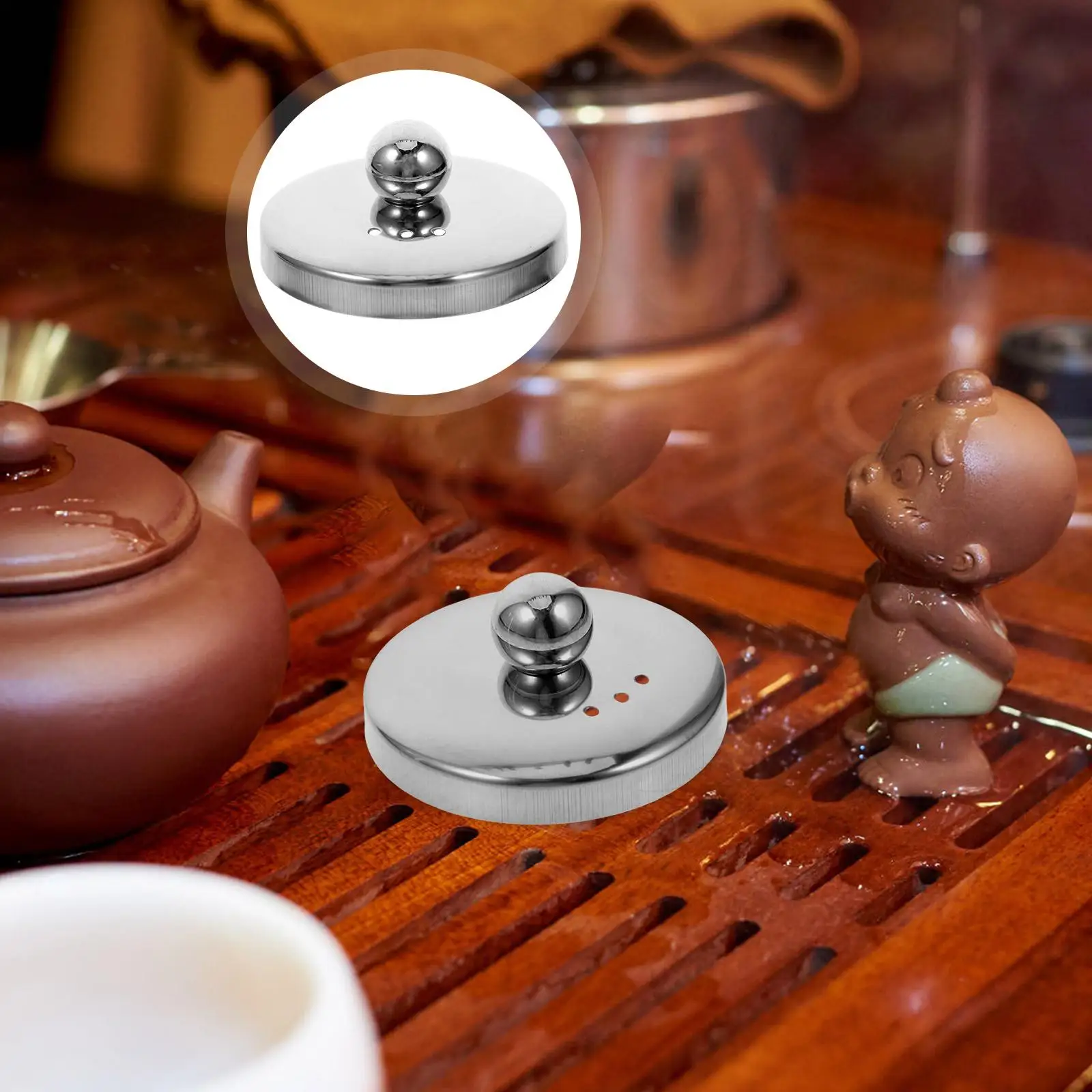 

Stainless Steel Teapot Cover Tea Kettle Lid Replacement Filters Compatible Clear Glass Ceramic Travel Brewing Accessories
