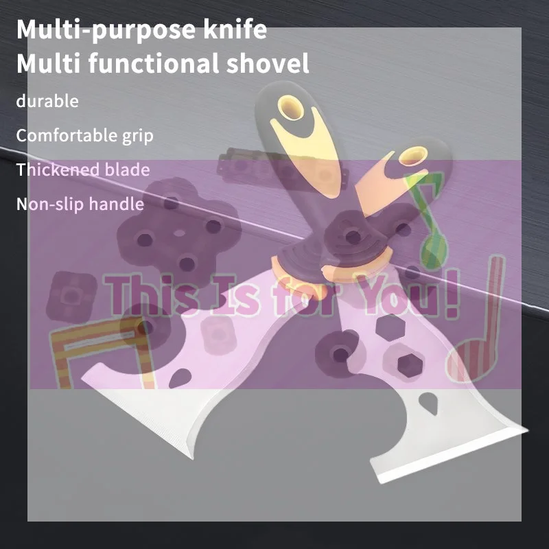 Multifun Putty Knife Scraper Thickened Stainless Steel Blade And Non Slip Handle For Home Renovation Wall Repair Paint Removal