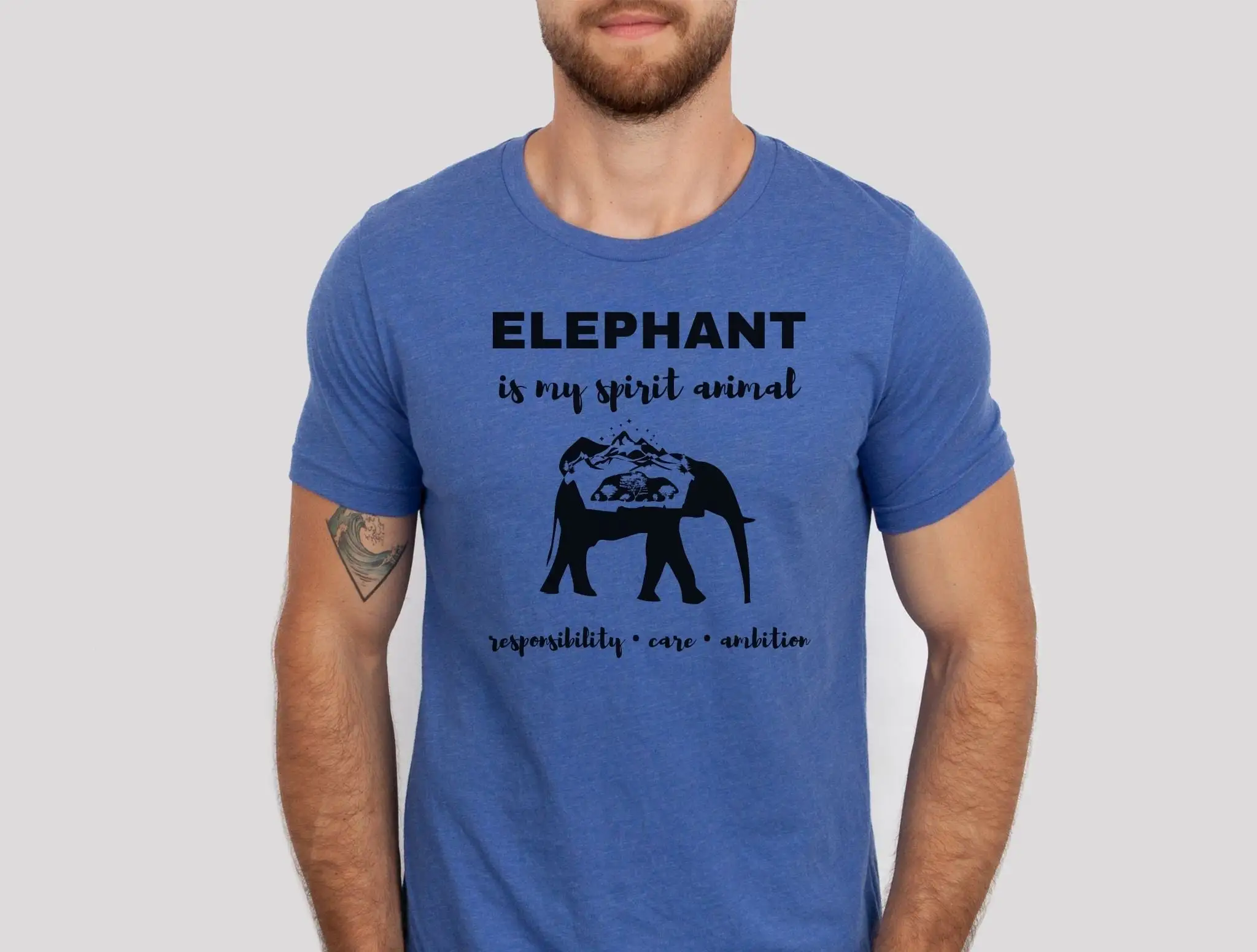 Футболка со слоном, дух животного, символизм, сила Шаман