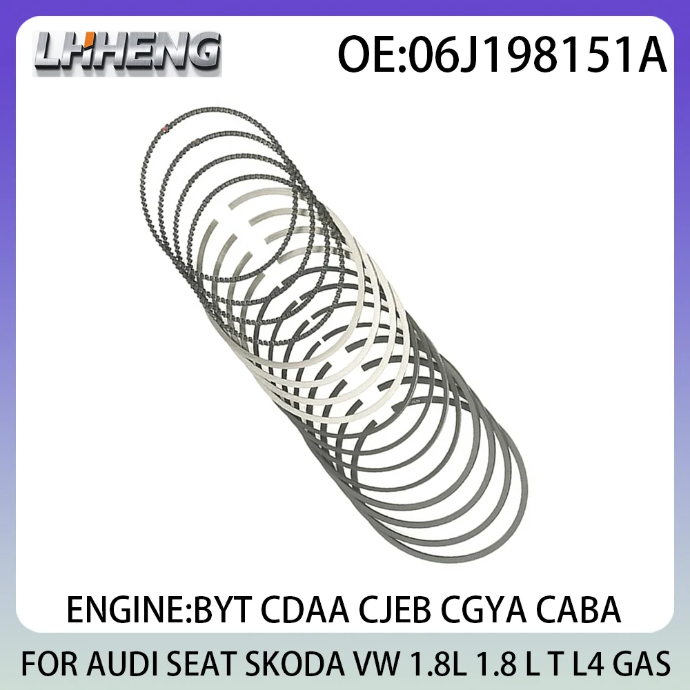 Engine piston rings FOR AUDI A3 A4 A5 SEAT ALTEA SKODA VW PASSAT 1.8L 1.8 L T L4 GAS 2006-2017 BYT BZB CDAA 06J198151 06J198151A