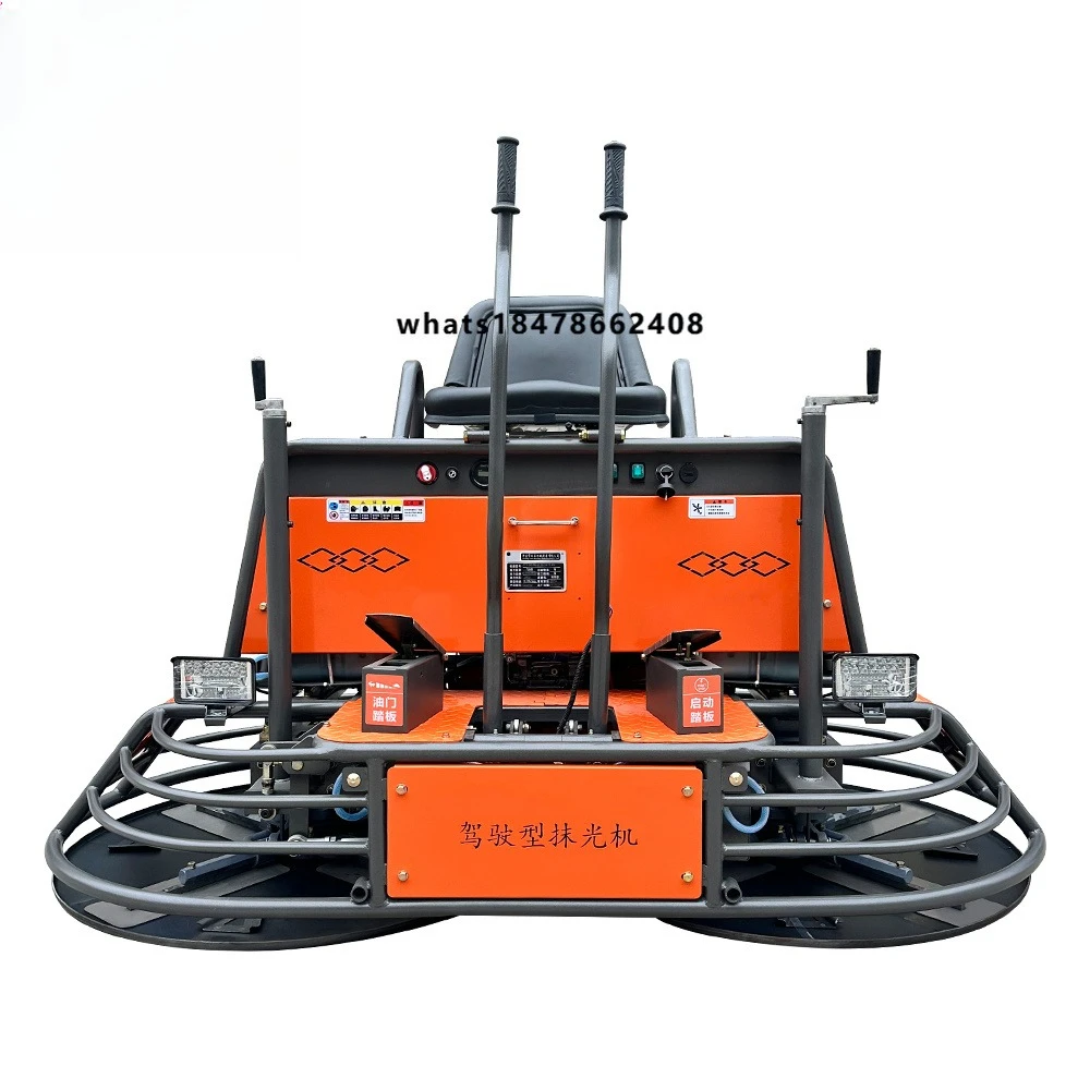 

Vehicle-mounted double-disc power polisher, concrete floor coating machine, road floor riding polishing machine