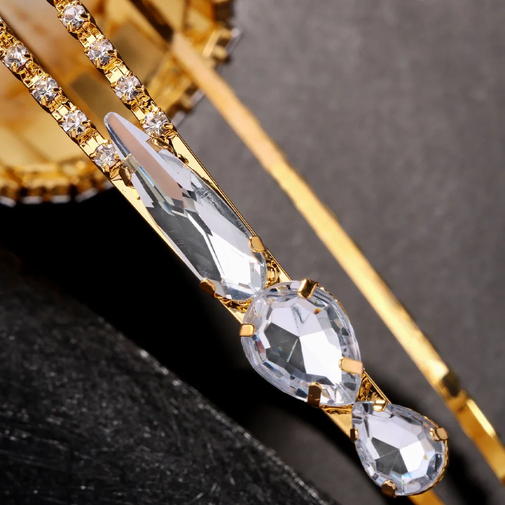 Stonefans Carnival White Queen Feather Crown Headband Prom Accessories Nightclub Geometric Baroque Crystal Crown Tiara for Women