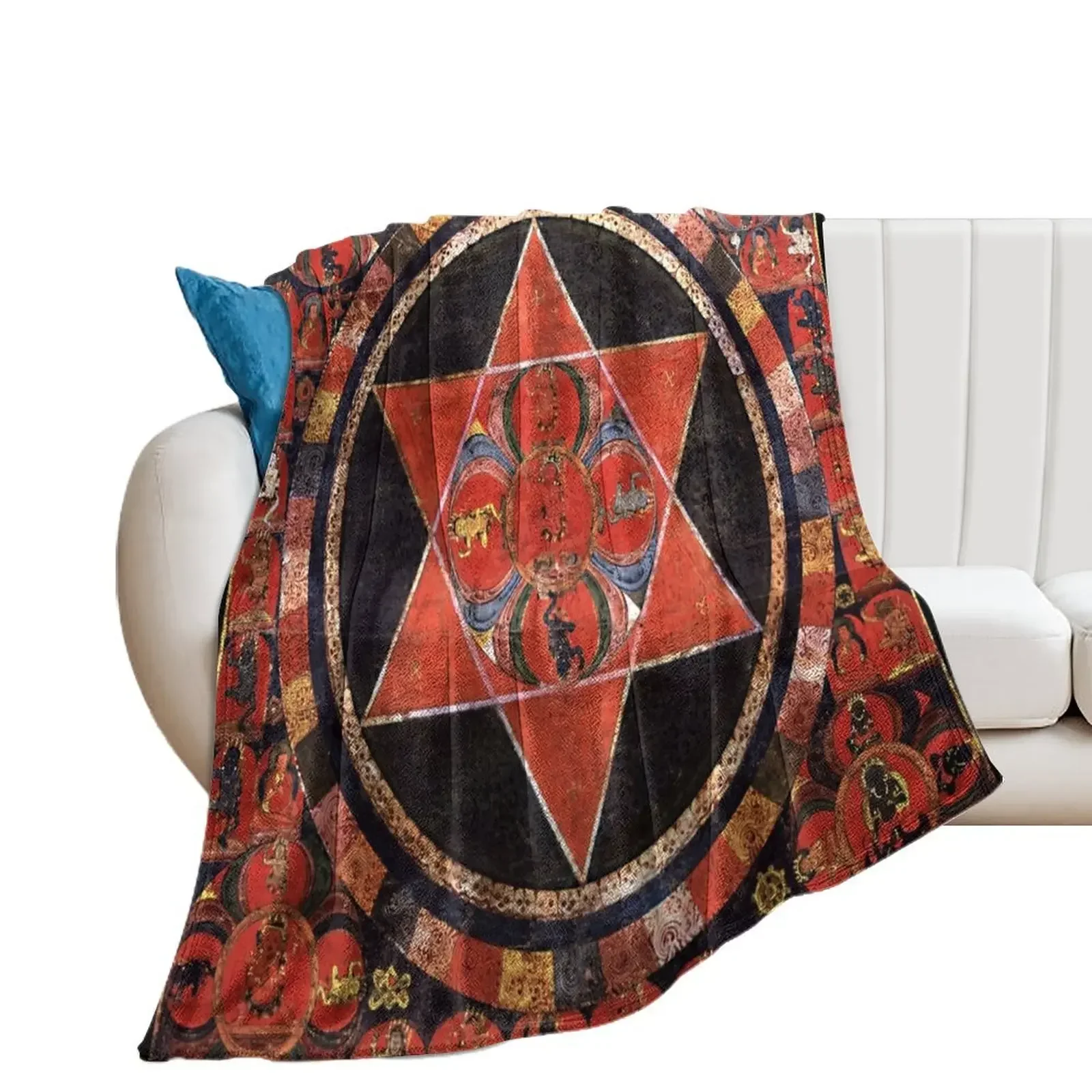 Mandala 89 Vajravarahi Five Deity Mandala Throw Blanket For Sofa Thin Softest Soft Beds Blankets