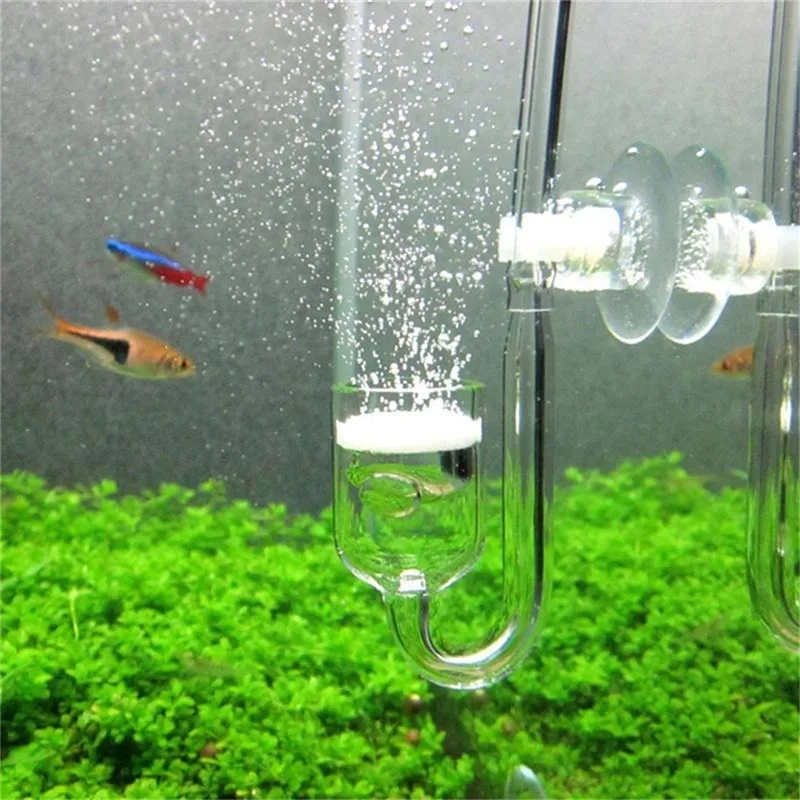 Mini Co2 Diffusers Acrylic U-tubes Carbon Dioxide Small Refiner For Fish Tank Aquarium Live Plant Pet Supplies