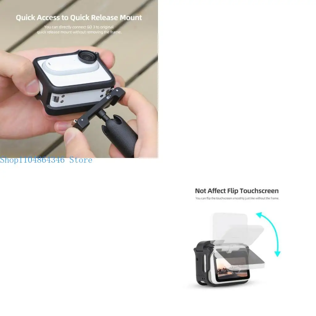 5asd Replacement Frame Cage Case for Insta 360 GO 3 Protective Durable Housing Case