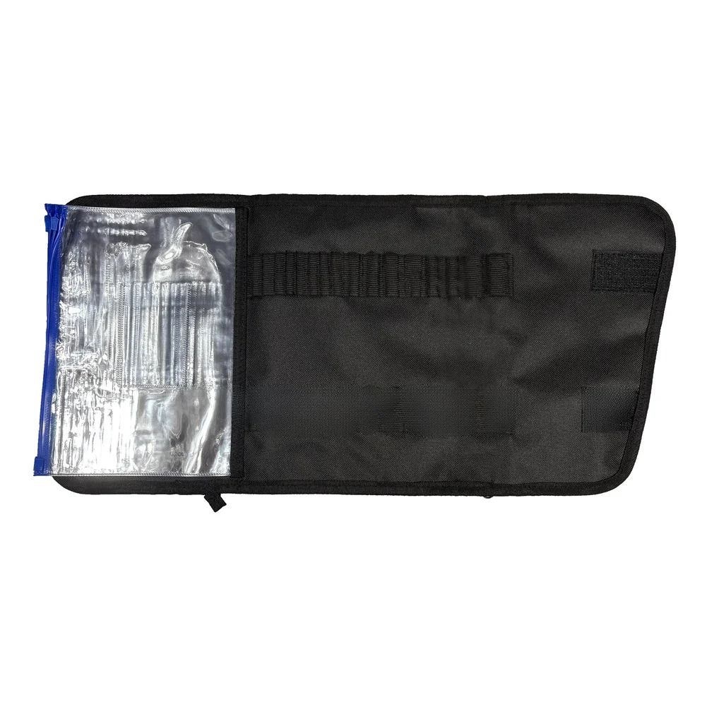 Foldable Tool Organizer Pouch Cloth Mesh+600D Oxford Cloth Waterproof Storage Bag For Drill Bits Wrenches Multi-Layer Storage