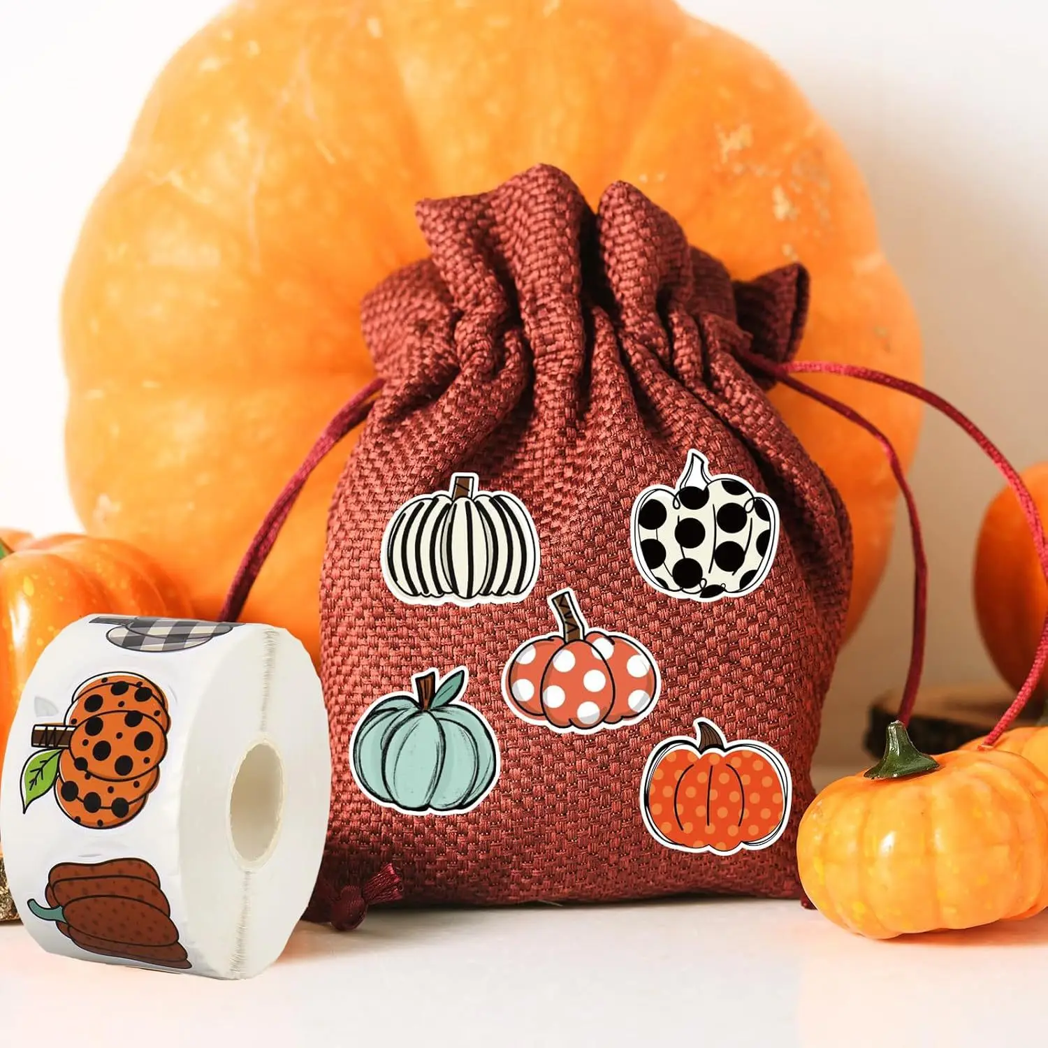 500 pçs rolo adesivos outono abóbora dos desenhos animados graffiti adesivos diy telefone guitarra portátil notebook mala copo adesivos à prova dwaterproof água