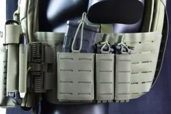 Bolsa táctica MOLLE Triple Mag Carrier corte láser extracción rápida