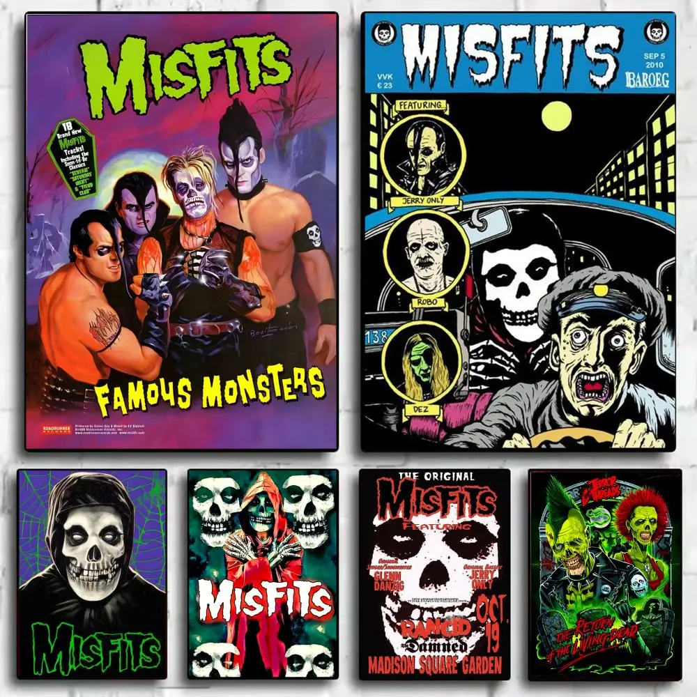 Band M-Misfits Poster Modern Aesthetic Wall Art Print Minimalist Poster Bedroom Living Room Home Decor Gift