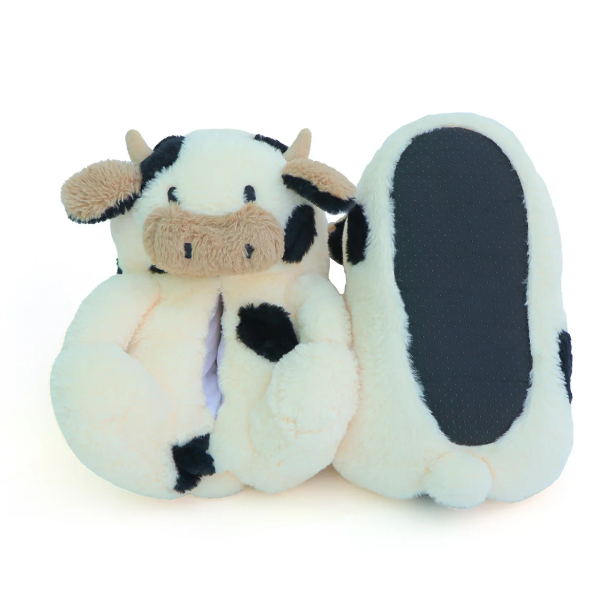 Cartoon Cattle Plush Slippers Animal Fluffy Slipper Soft Warm Home Indoor Cute Furry Shoes for Women Men Christmas Gifts - Image 5