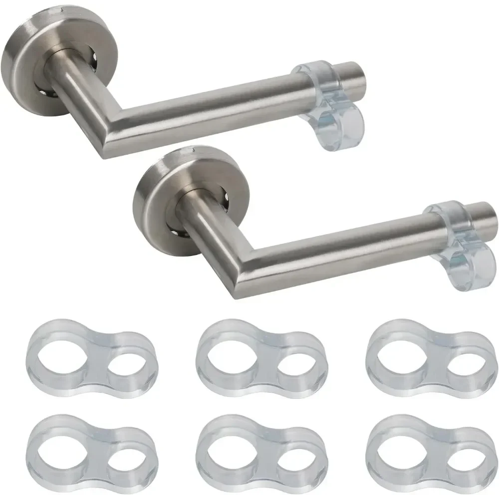 

Two Stainless Steel Door Handle Gloves for Door Installation Tools, Including Screws and 8 Stopper Door Accessory Tools