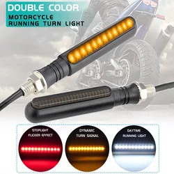Universal LED Motorcycle Turn Signal Light 24LED Moto Rear Lights M10 12V Waterproof Amber Flasher Indicator Blinker Lamps