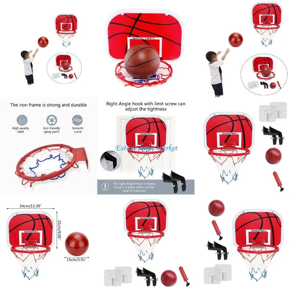 

090B Bouncy Noiseless Foam Wall Basketball Set for Indoor Activities for Kid Safe Use
