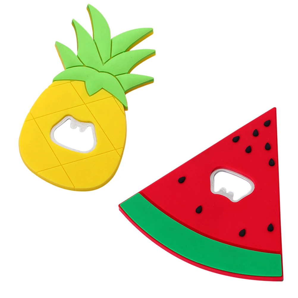 

2Pcs Fruit Shaped Bottle Opener Creative Cartoon Beer Cap Openers for Party Camping Travel Tool Kitchen Bar Practical