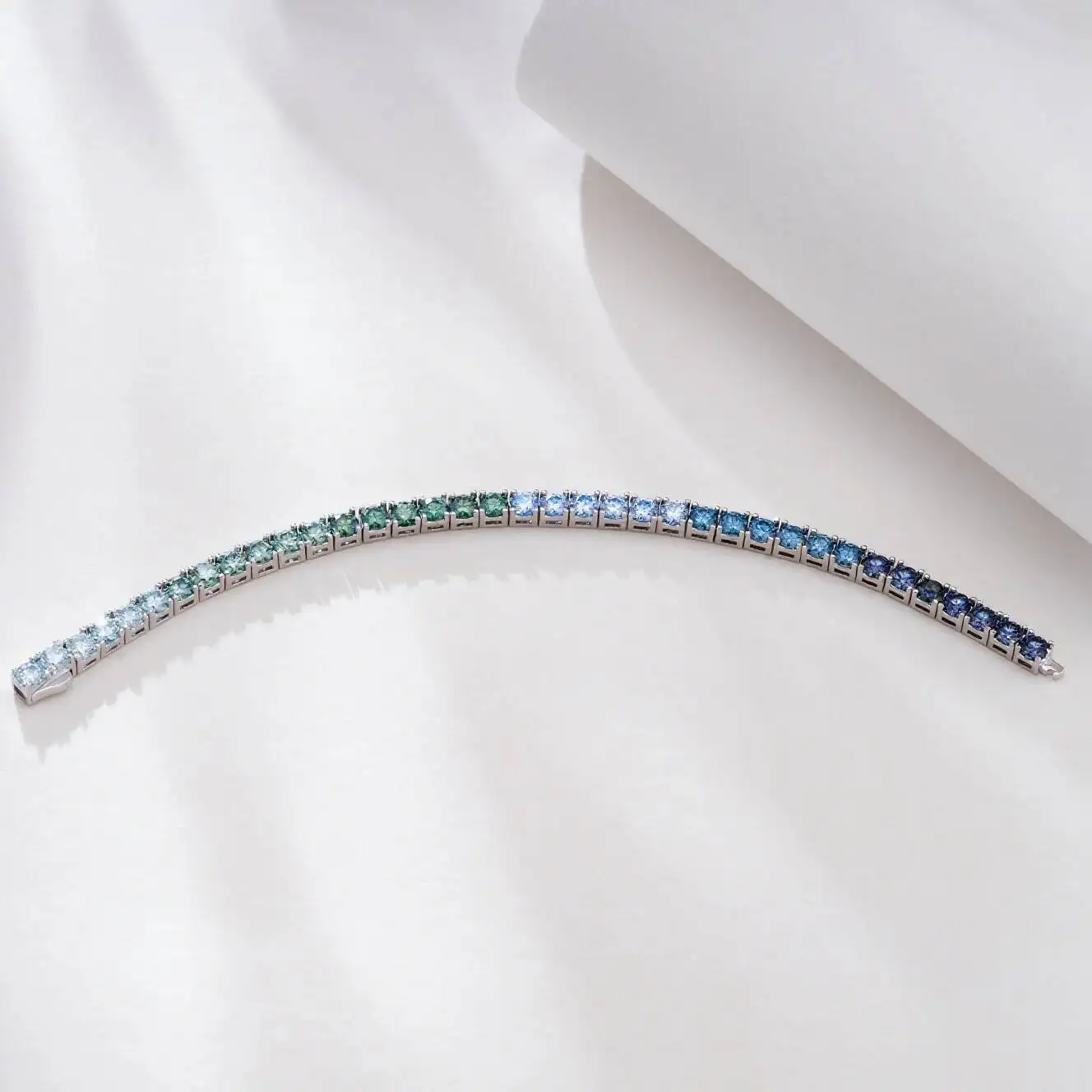 TY Moissanit-Tennisarmband, 925er Silber, versteckter Verschluss, GRA-zertifizierter Labordiamant, 18 Karat Hochzeitsarmbänder für Damen und Herren – Detail 11