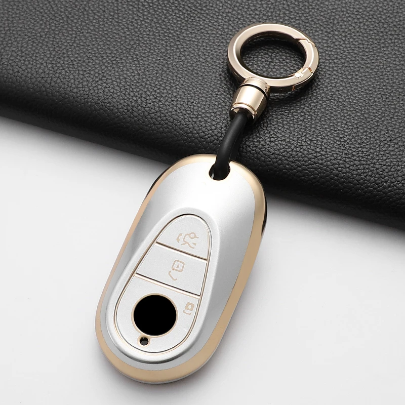 Soft TPU Car Key Case Cover For Mercedes Benz C E S Class GLC W206 W223 W214 E300 C260 C300 S450 S500 S400 keyless Accessories