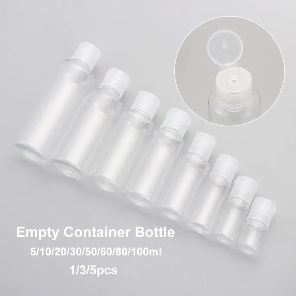 Squeeze Plastic Clear Shampoo Bottle Empty Container Bottle Lotion Jar Refillable