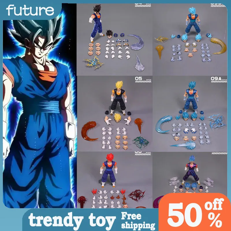 

В наличии: Коллекционная фигурка Ygmw Studio OC Dragon Ball SHF Super Saiyan Fusion Warrior Vegito 07, аниме-фигурка из ПВХ, модель для коллекционирования
