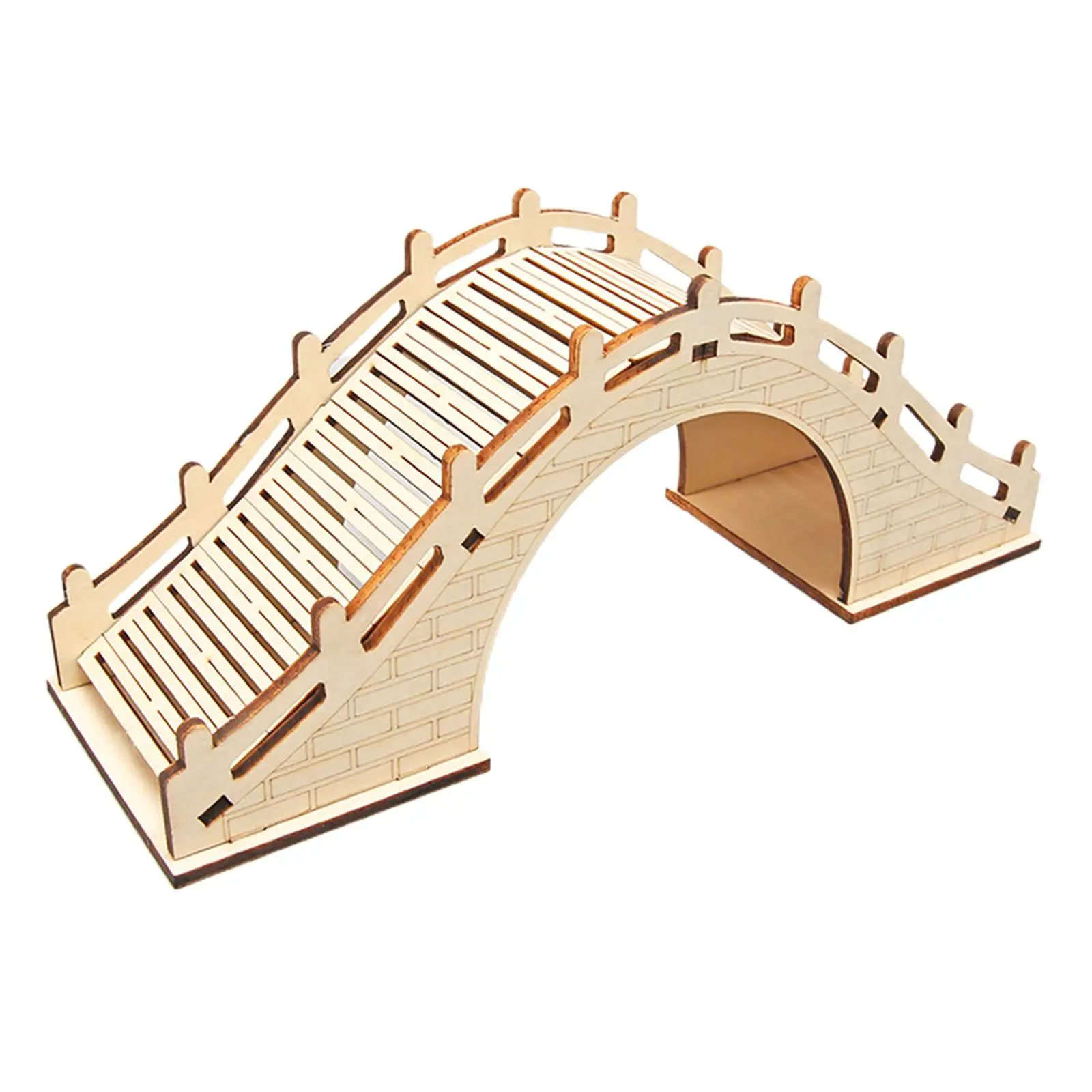 Handmade Arch Bridge Model 3D Wooden Puzzle Desk Decor for Boys Girls