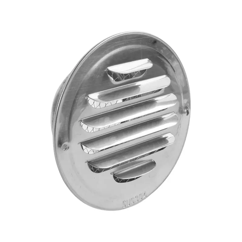 ABUI-2Pcs 80Mm Stainless Steel Air Vent Grille Insect Protection Home Exterior Wall Ducting Ventilation Tools Exhaust Hoods
