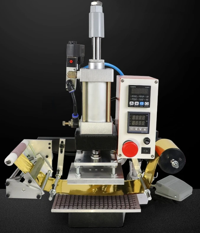 Multi-functional Leather Stamping Press Pneumatic Hot Pressing Gold Foil Press Pneumatic Heating Stamping Machine