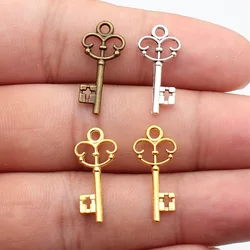 WYSIWYG 20pcs 10x23mm 4 Colors Trendy Key Charms Pendants For Jewelry Making DIY Jewelry Findings Jewelry Accessories