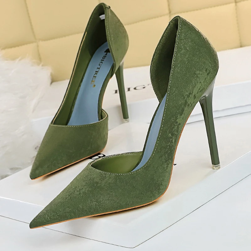 BIGTREE Shoes 2024 New Designer Woman Pumps Pointed Toe Sexy High Heels Party Shoes Fashion Office Shoes Stiletto Heels 10.5 Cm