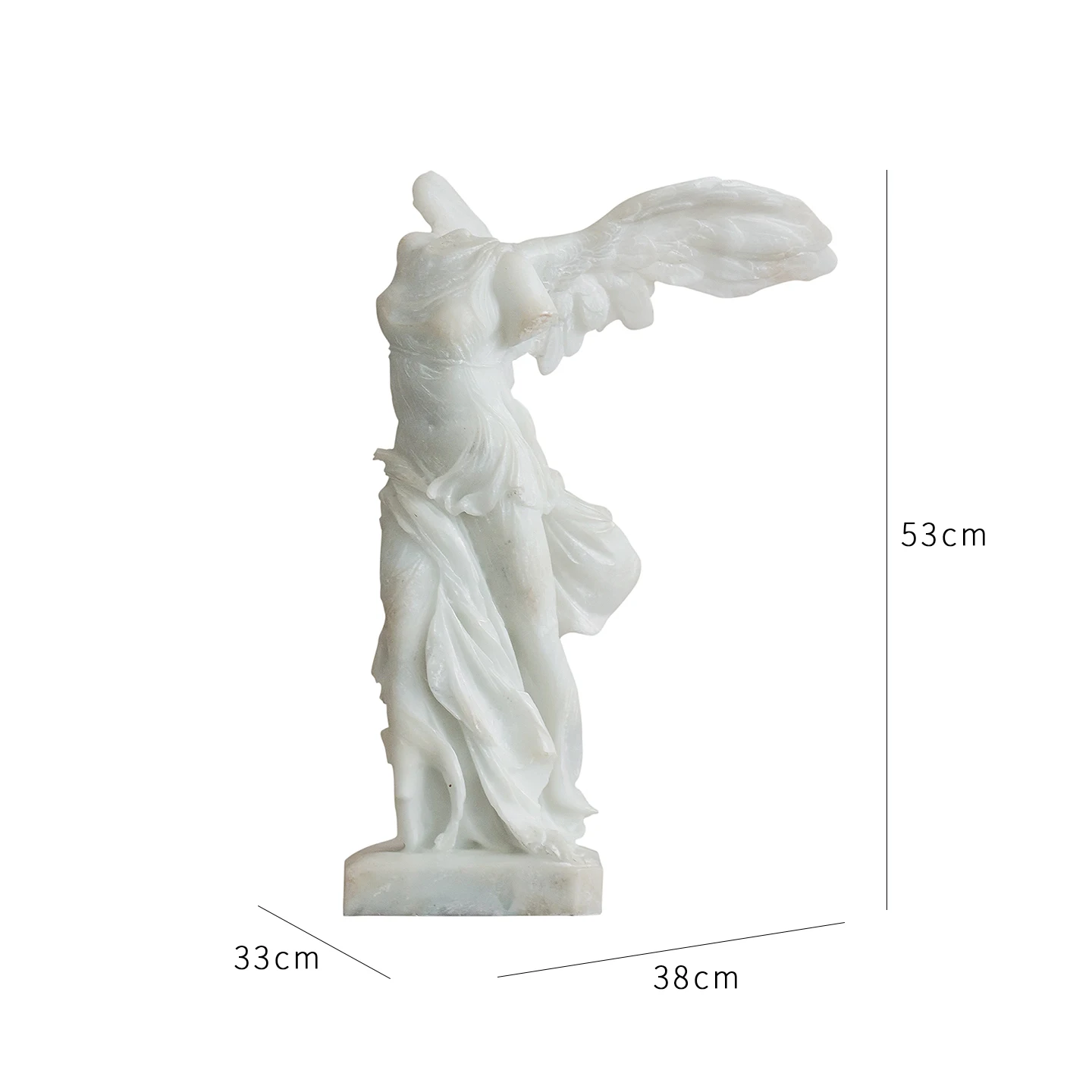 CL imitation jade victory Muse sculpture living room art figure decorative ornament