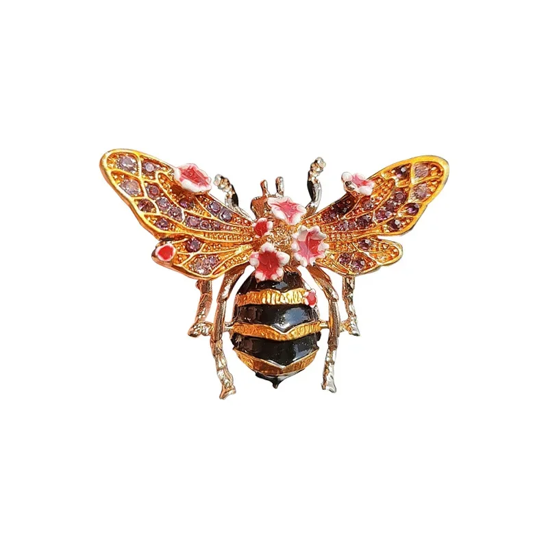 insect flower honeybee Brooches animal bee Pins Enamel Badges Teacher thank you for the gift