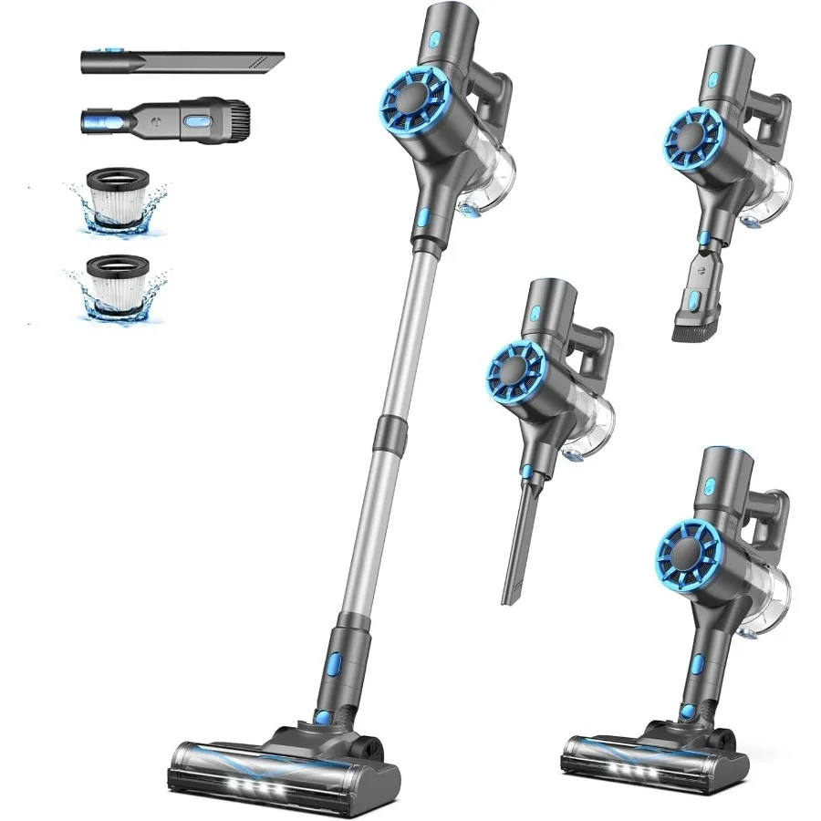 

Беспроводной вертикальный пылесос 8-в-1 с функцией самостоятельной стойкой установки, легкий и мощный, для дома, с LED-экраном