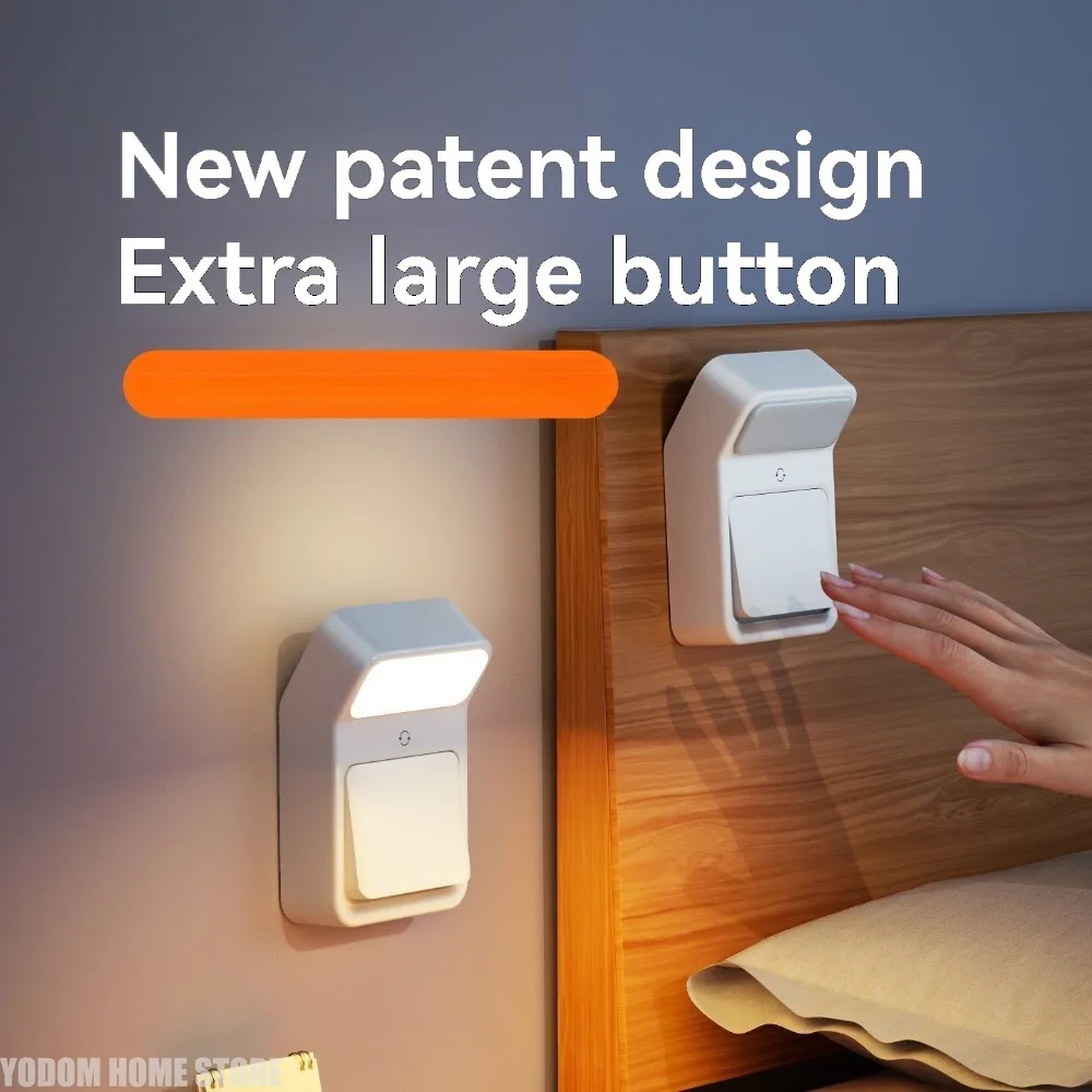 Charging Night Light Bedroom Sleep with Switch Pat Light Night Eye Protection Bedside Reading Dormitory Magnetic Reading Light