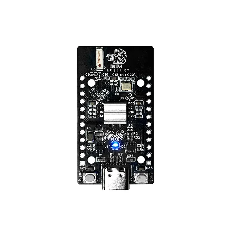 Lucky NerdMiner Bitcons Solo Lottery BTC Board Screenless ESP32 120kH/s 5V-3A USB Chained with the Power Interface One-by-one