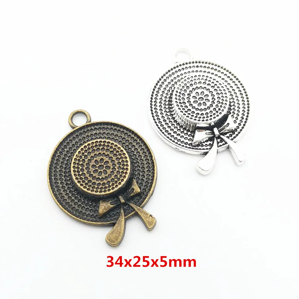 

10pieces (Hat) vintage zinc alloy charm metal pendant DIY jewelry discovery making accessories 1633