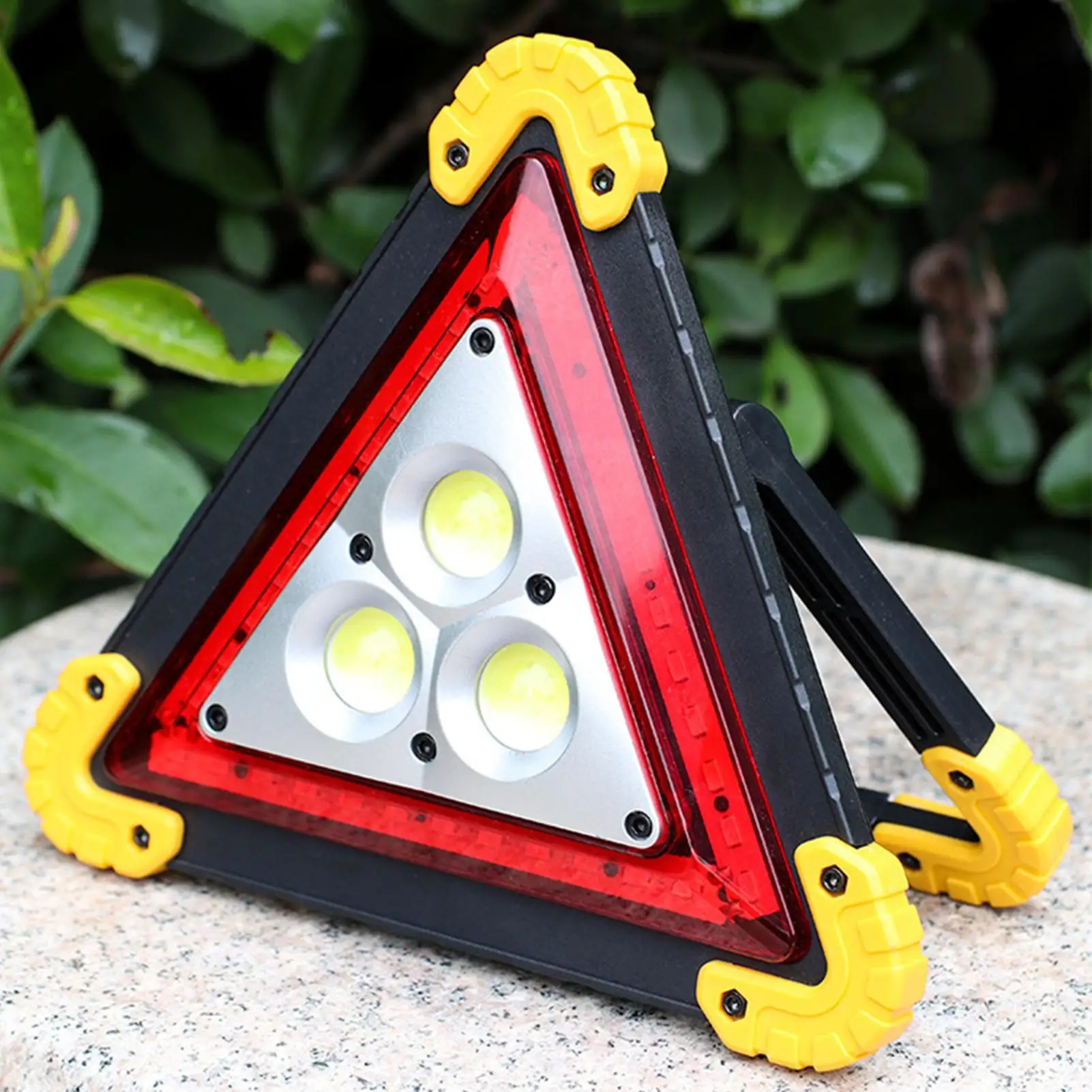 COB Work Light LED Triangle Lights Rechargeable Car-mounted Folding Emergency Warning Lights Eye-Catching Safety Reflectors