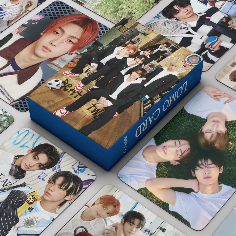 55Pcs KPOP TWS Photocard Sparkling Blue Album Postcard SHINYU DOHOON YOUNGJAE HANJIN JUNYONG JINU Lomo Cards Fans Collect